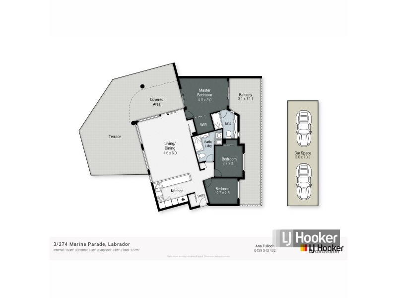 3/274 Marine Parade, Labrador QLD 4215 Floorplan