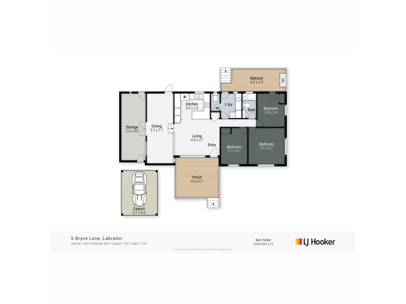 6 Bryce Lane, Labrador QLD 4215 Floorplan