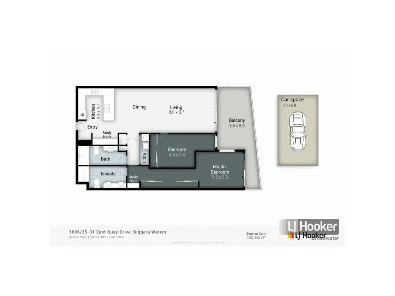 1806/25-31 East Quay Drive, Biggera Waters QLD 4216 Floorplan