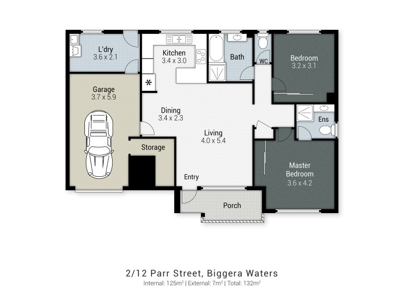 2/12 Parr Street, Biggera Waters QLD 4216 Floorplan