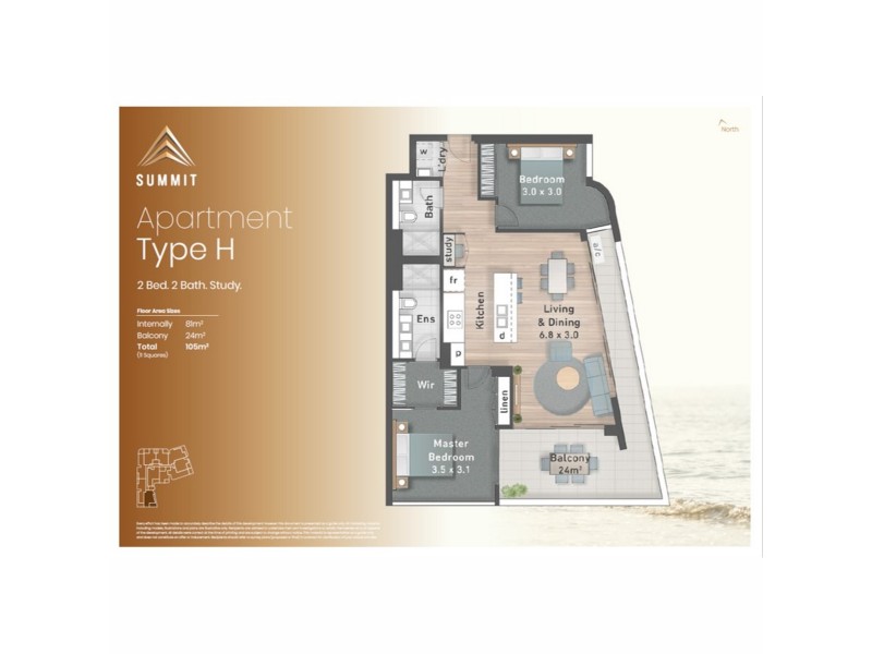 709/110 Frank Street, Labrador QLD 4215 Floorplan