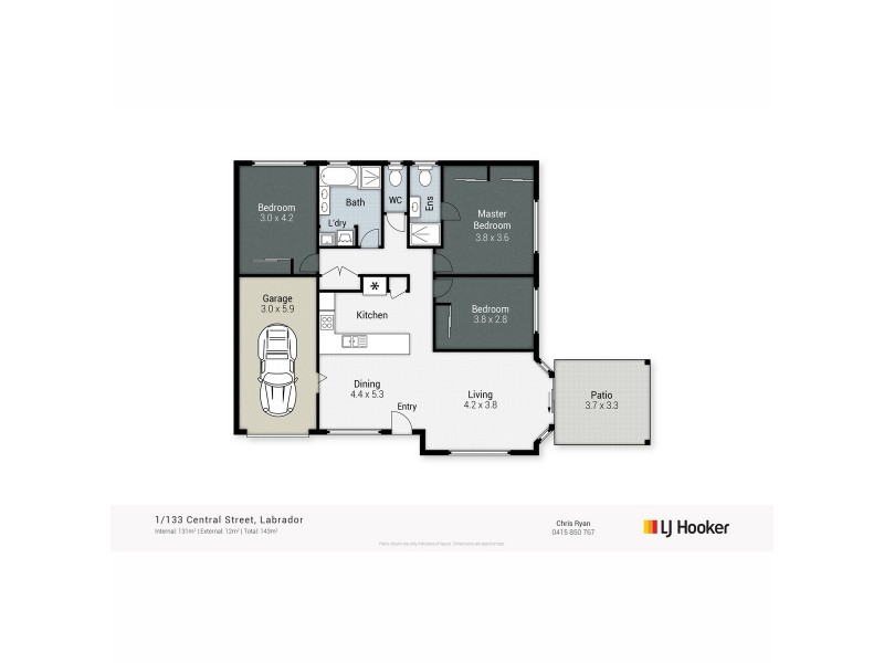 1/133 Central Street, Labrador QLD 4215 Floorplan
