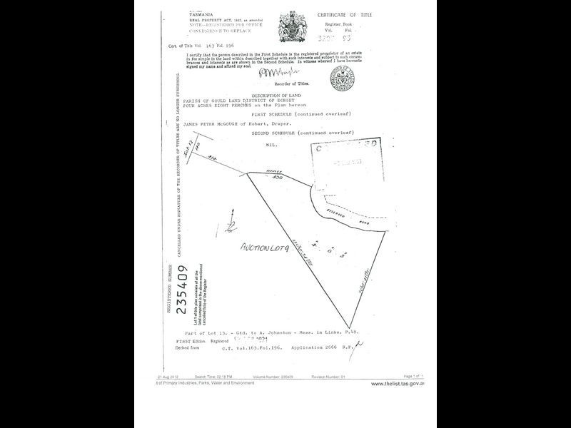 Lottah Road, Goulds Country TAS 7216