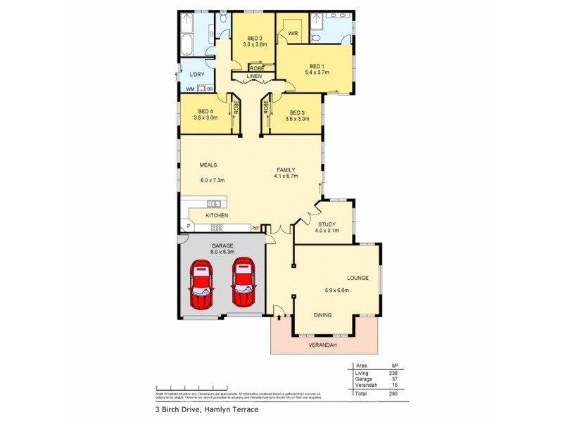 3 Birch Drive, Hamlyn Terrace NSW 2259 Floorplan