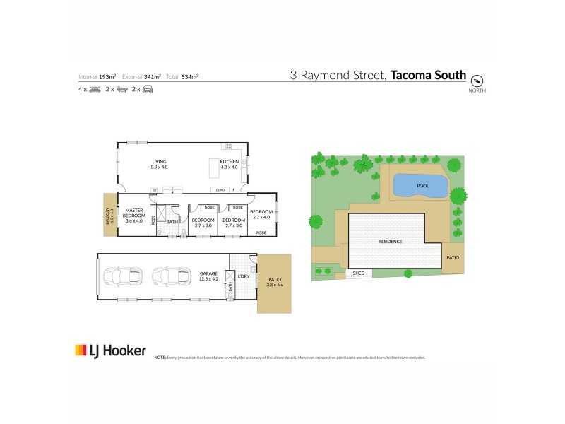 3 Raymond Street, Tacoma South NSW 2259 Floorplan