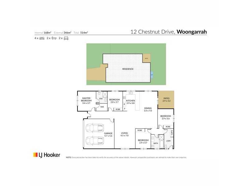 12 Chestnut Grove, Woongarrah NSW 2259 Floorplan