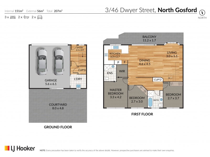 3/46 Dwyer Street, North Gosford NSW 2250 Floorplan