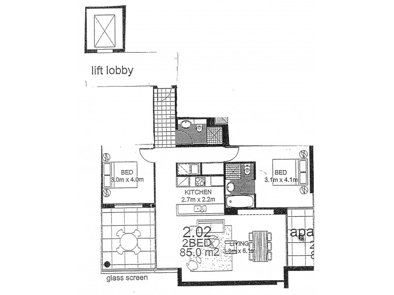 26/12 Baker Street, Gosford NSW 2250 Floorplan