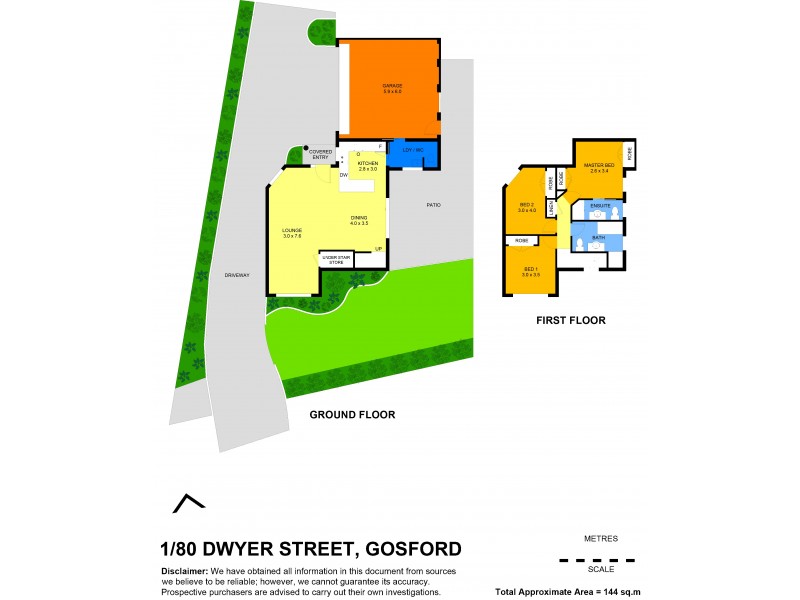 1/80 Dwyer Street, North Gosford NSW 2250 Floorplan