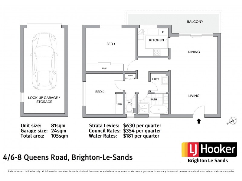 4/6-8 Queens Road, Brighton-le-sands NSW 2216 Floorplan