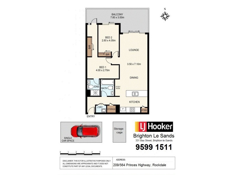 209/564 Princes Highway, Rockdale NSW 2216 Floorplan