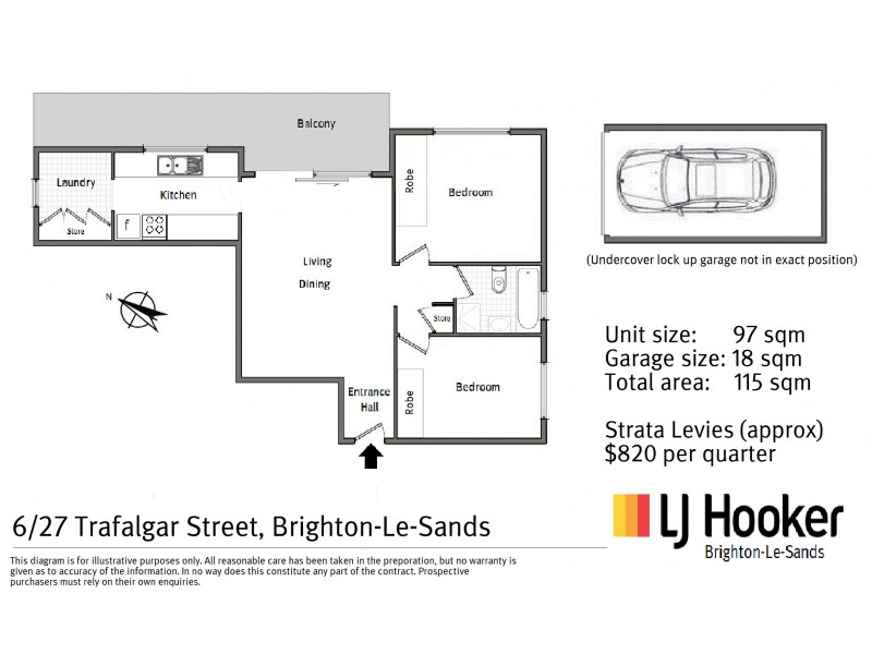 6/27 Trafalgar St, Brighton-le-sands NSW 2216 Floorplan