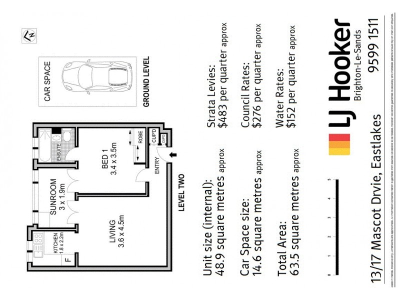 13/17 Mascot Drive, Eastlakes NSW 2018 Floorplan