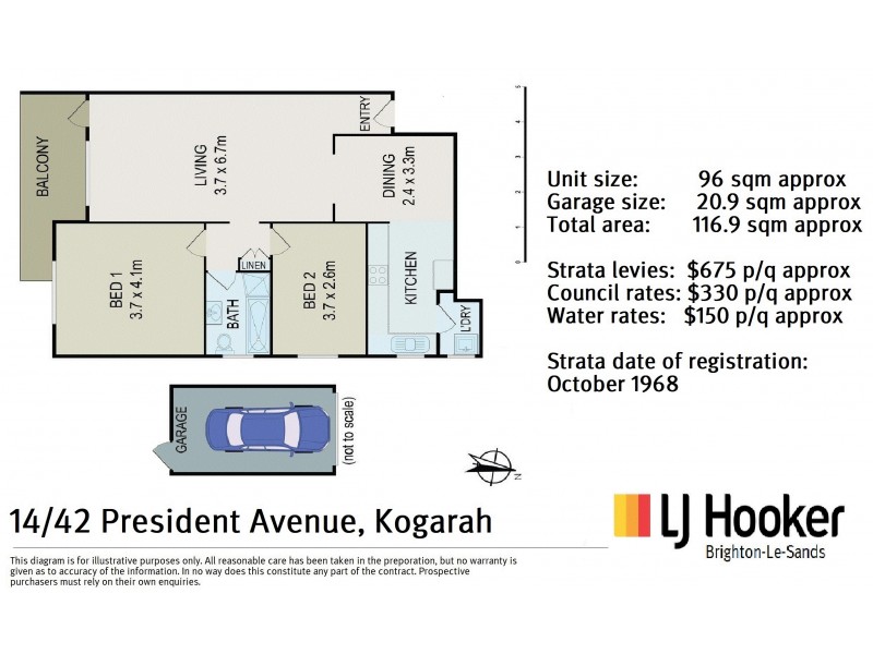 14/42 President Avenue, Kogarah NSW 2217 Floorplan
