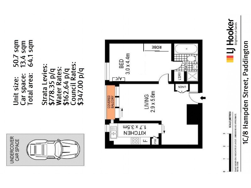 1C/8 Hampden Street, Paddington NSW 2021 Floorplan