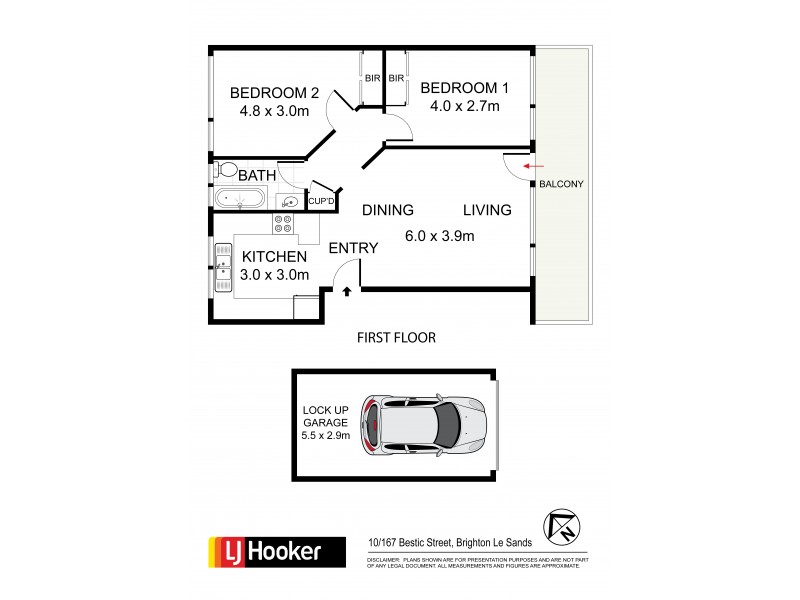 10/167 Bestic Street, Brighton-le-sands NSW 2216 Floorplan