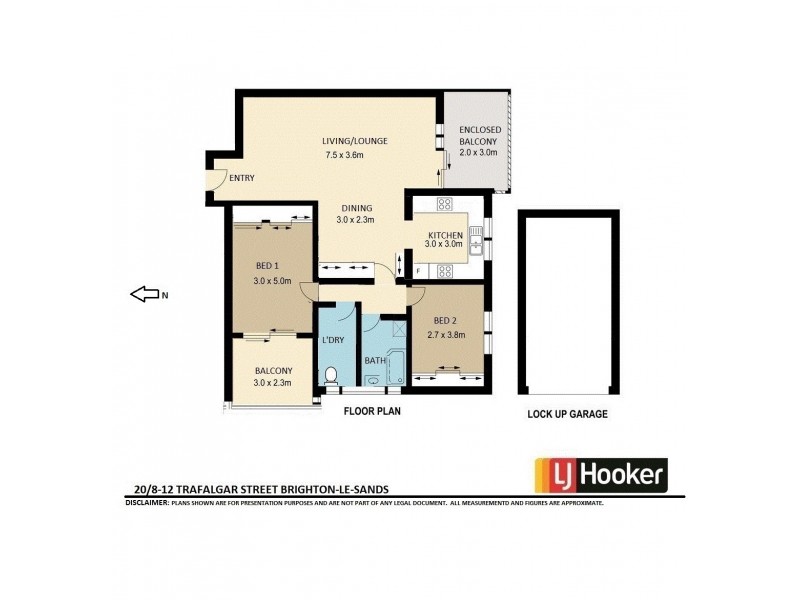 20/8-12 Trafalgar Street, Brighton-le-sands NSW 2216 Floorplan
