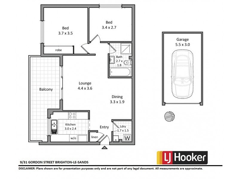 9/31 Gordon Street, Brighton-le-sands NSW 2216 Floorplan