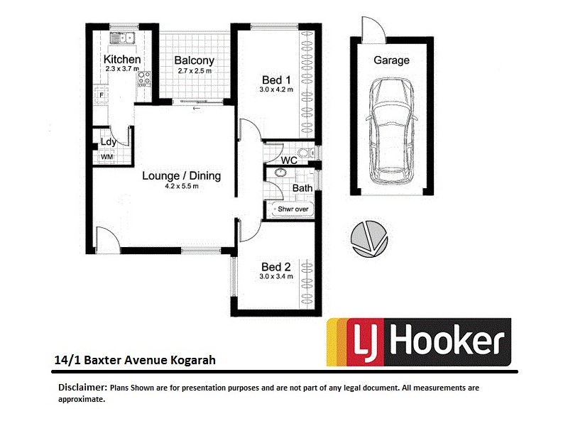 14/1 Baxter Avenue, Kogarah NSW 2217 Floorplan