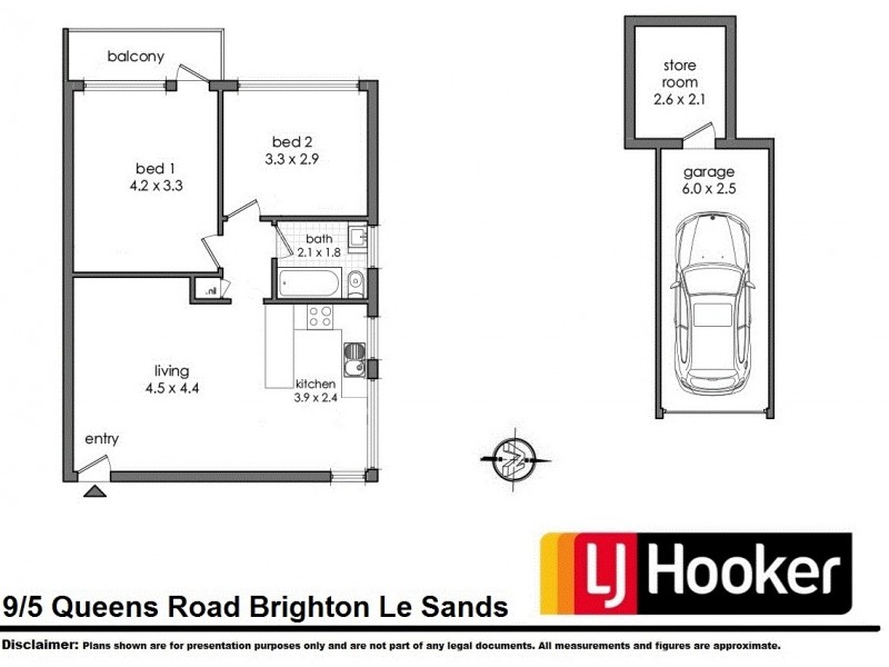 9/5 Queens Road, Brighton-le-sands NSW 2216 Floorplan
