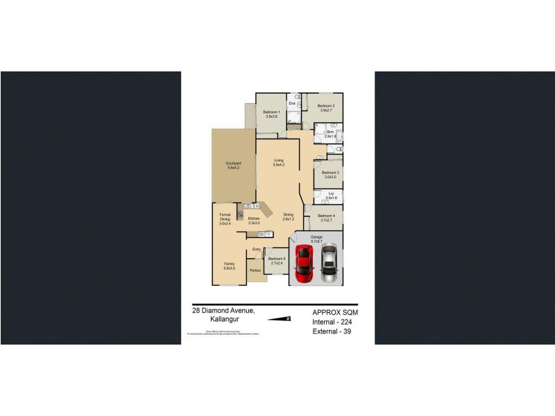 28 Diamond Avenue, Kallangur QLD 4503 Floorplan
