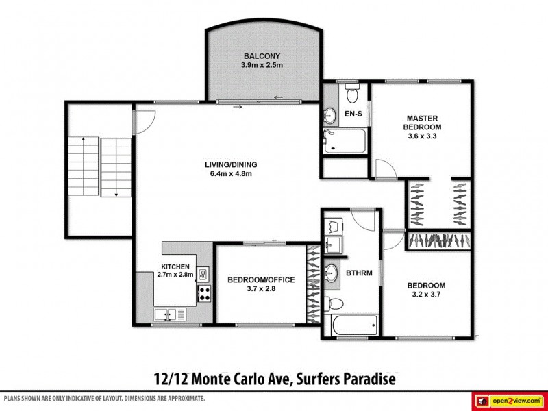 12/12 Monte Carlo Avenue, Surfers Paradise QLD 4217 Floorplan