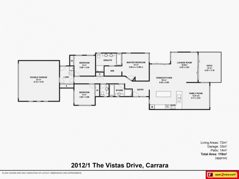 2012/1 The Vistas Drive, Carrara QLD 4211 Floorplan