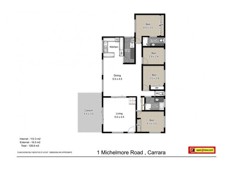 1 Michelmore Road, Carrara QLD 4211 Floorplan