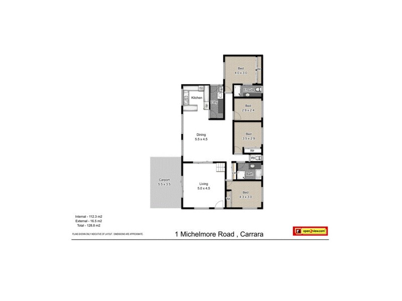 1 Michelmore Road, Carrara QLD 4211 Floorplan