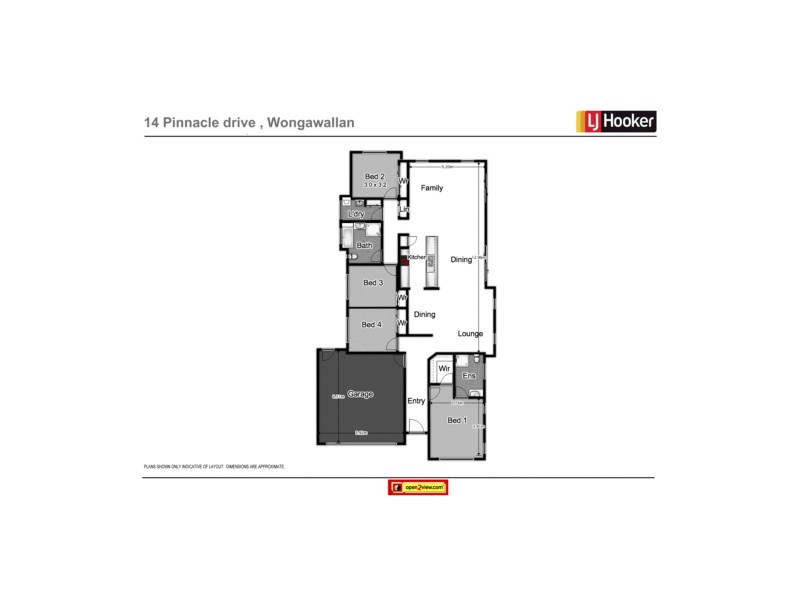 14 Pinnacle Drive, Wongawallan QLD 4210 Floorplan