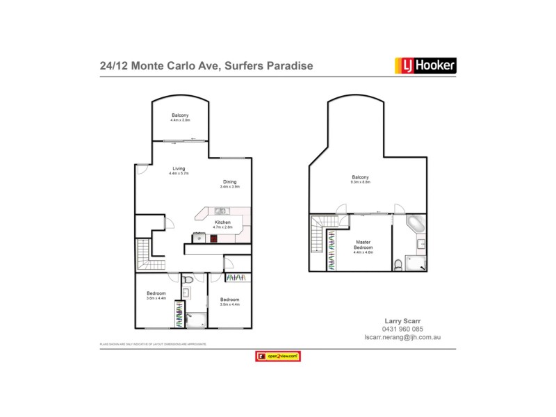 24/12 Monte Carlo Avenue, Surfers Paradise QLD 4217 Floorplan