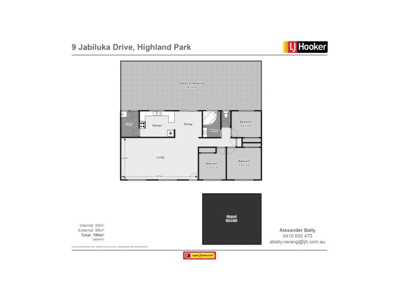 9 Jabiluka Drive, Highland Park QLD 4211 Floorplan