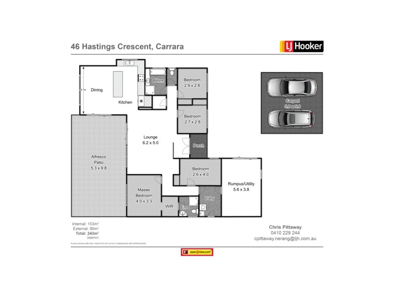 46 Hastings Crescent, Carrara QLD 4211 Floorplan