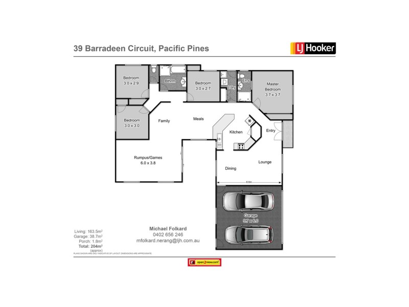 39 Barradeen Circuit, Pacific Pines QLD 4211 Floorplan