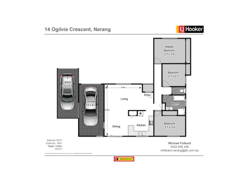 14 Ogilvie Crescent, Nerang QLD 4211 Floorplan