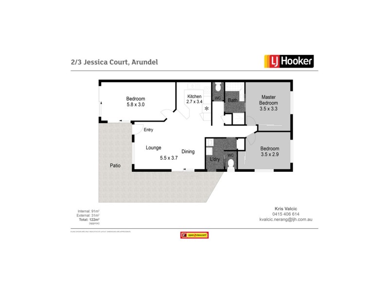 2/3 Jessica Court, Arundel QLD 4214 Floorplan