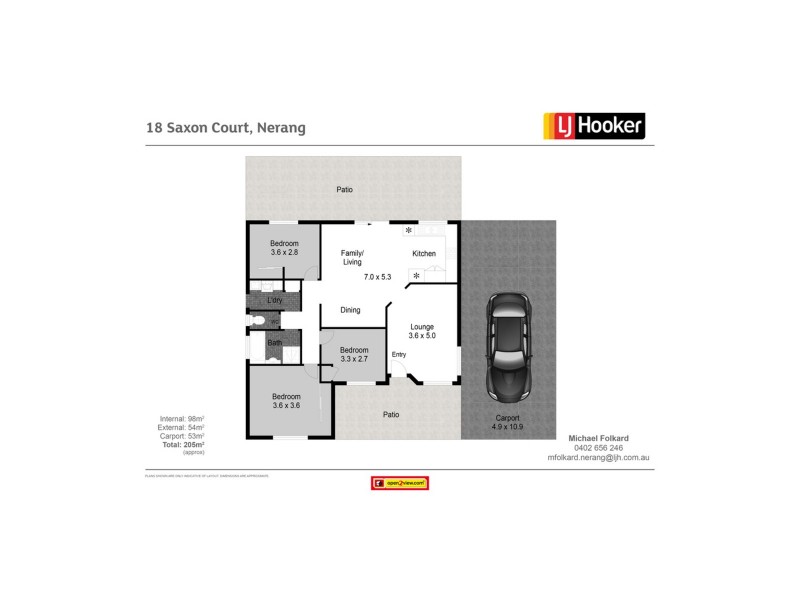 18 Saxon Court, Nerang QLD 4211 Floorplan