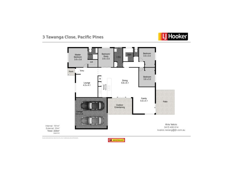 3 Tawanga Close, Pacific Pines QLD 4211 Floorplan