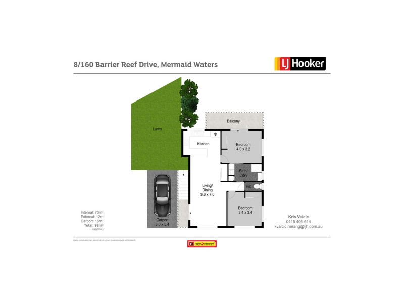 8/160 Barrier Reef Drive, Mermaid Waters QLD 4218 Floorplan