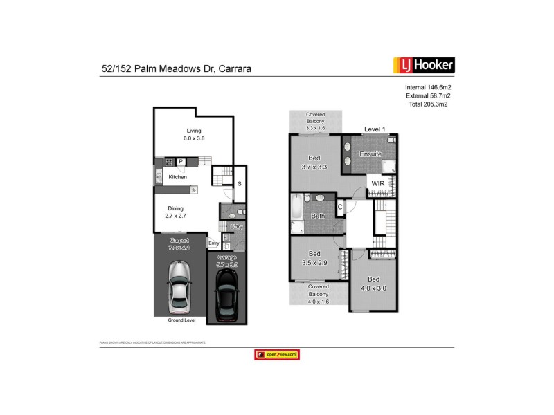 52/152 Palm Meadows Drive, Carrara QLD 4211 Floorplan