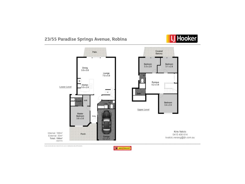 23/55 Paradise Springs Avenue, Robina QLD 4226 Floorplan