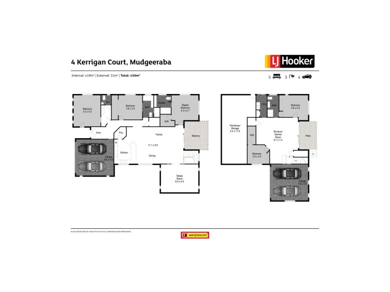 4 Kerrigan Court, Mudgeeraba QLD 4213 Floorplan