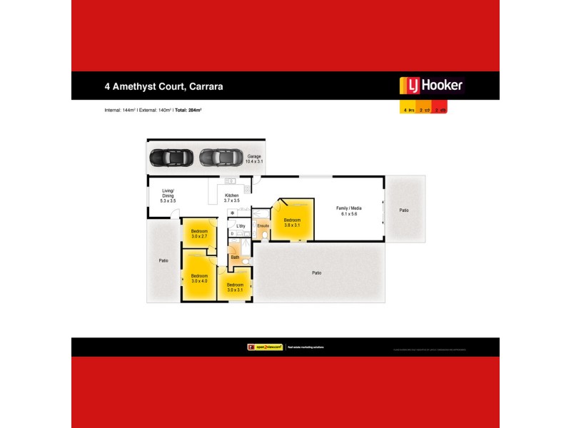 4 Amethyst Court, Carrara QLD 4211 Floorplan