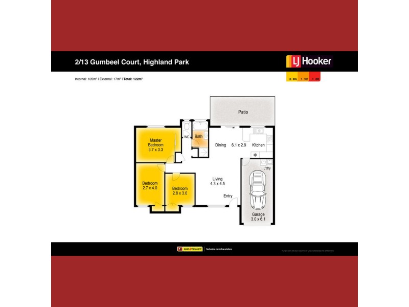 2/13 Gumbeel Court, Highland Park QLD 4211 Floorplan