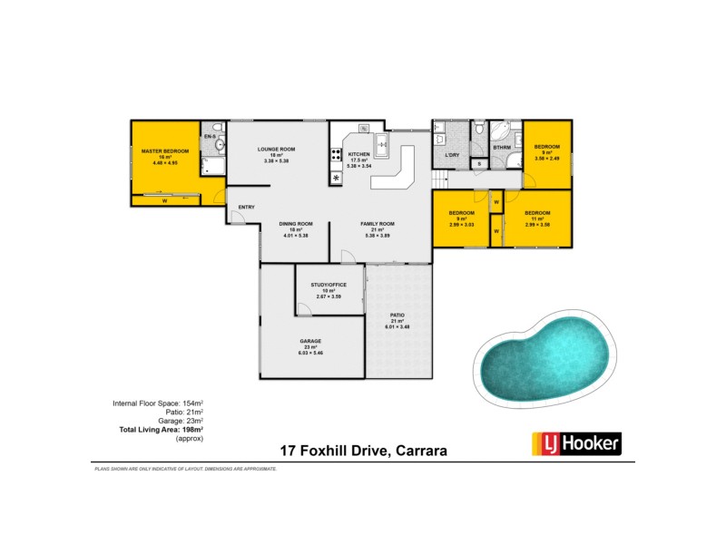 17 Foxhill Court, Carrara QLD 4211 Floorplan