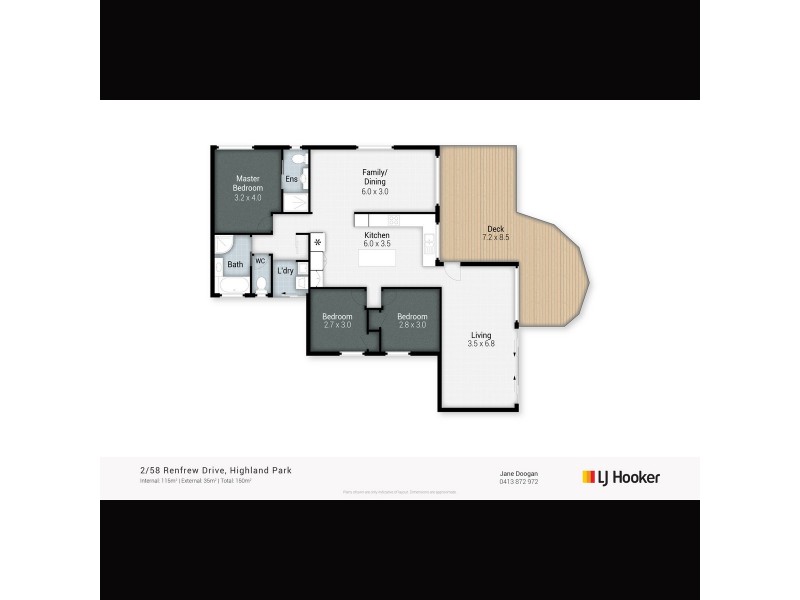 2/58 Renfrew Drive, Highland Park QLD 4211 Floorplan