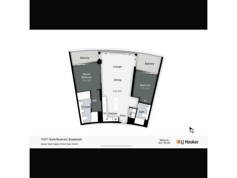 1103/1 Oracle Boulevard, Broadbeach QLD 4218 Floorplan
