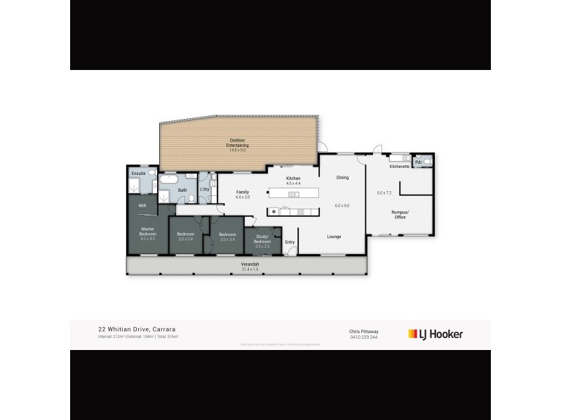 22 Whitian Drive, Carrara QLD 4211 Floorplan