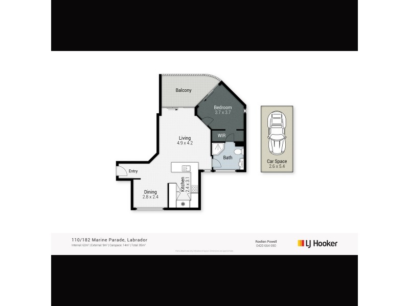 1110/182 Marine Parade, Labrador QLD 4215 Floorplan