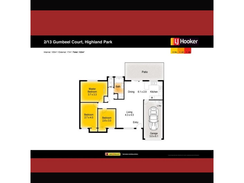 2/13 Gumbeel Court, Highland Park QLD 4211 Floorplan
